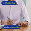 BIC Soft Feel Clic Grip Pens Pack of 3 Blue Ballpoint Pens with 1mm Tip