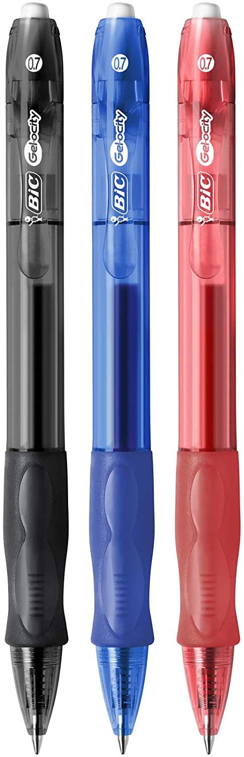 BIC Gel-ocity Original Gel Ink Pens - Assorted Colours, Pack of 3