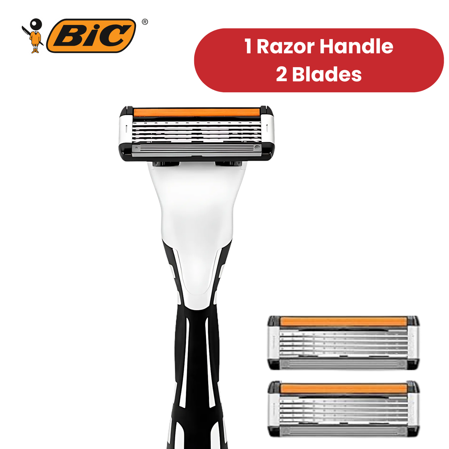 BIC Hybrid 5 Flex - 1 Handle + 2 Blades