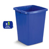 Durable Durabin Blue Waste Bin 90L Stackable Plastic Bin with Sturdy Handles