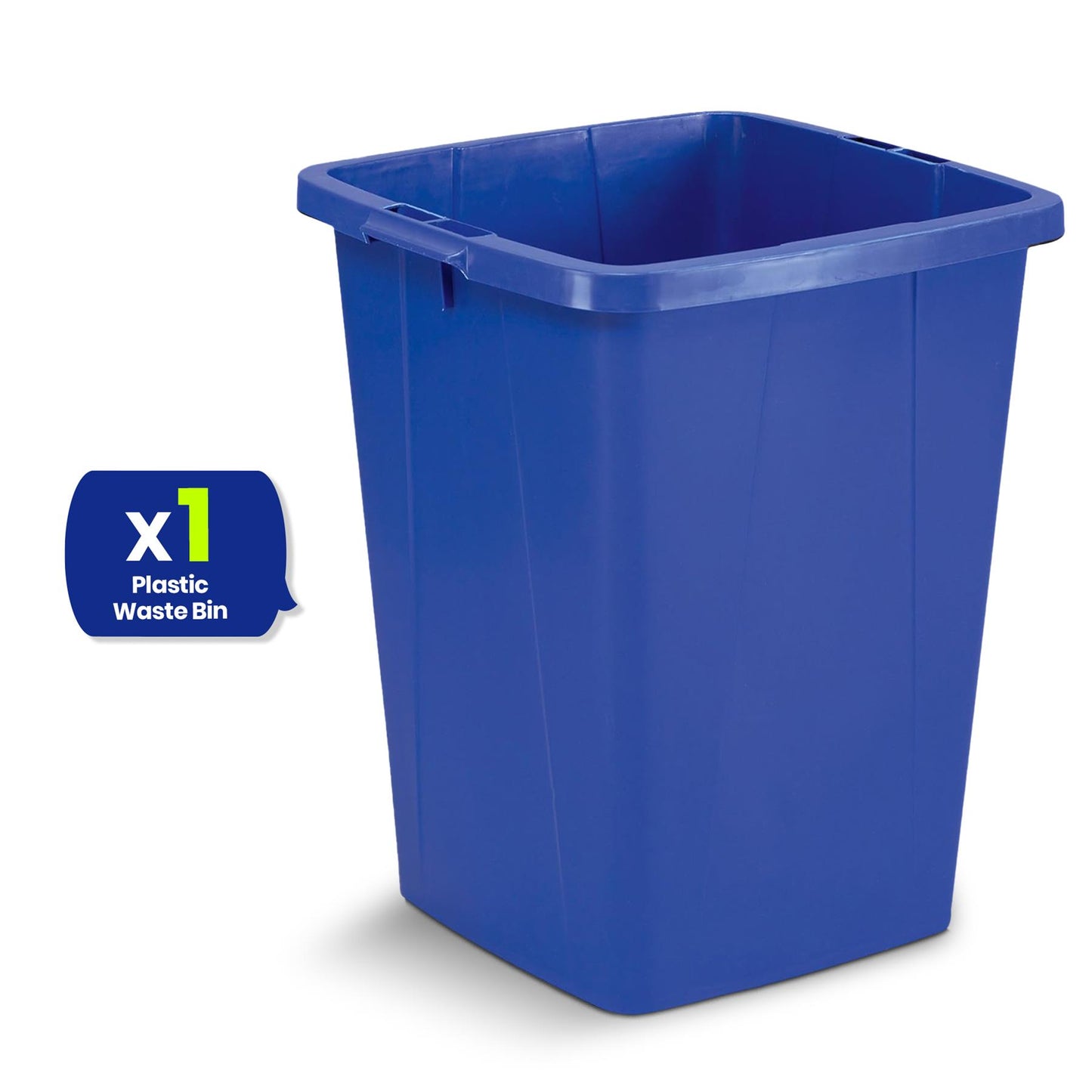 Durable Durabin Blue Waste Bin 90L Stackable Plastic Bin with Sturdy Handles