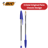 BIC Cristal Original Ballpoint Pens Medium Point (1.0 mm) Blue, Pouch of 8 - 1-5