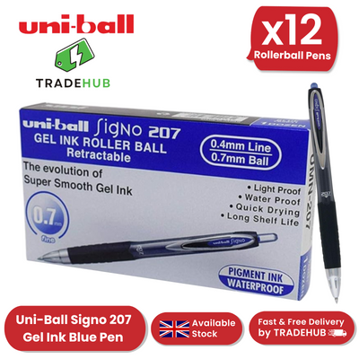 UNIBALL UMN207 SIGNO RETRACT RB GEL BLU - Pack of 12 - 1 to 5 Packs