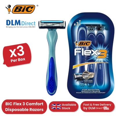 BIC Flex 3 Comfort Disposable Razors - Pack of 3