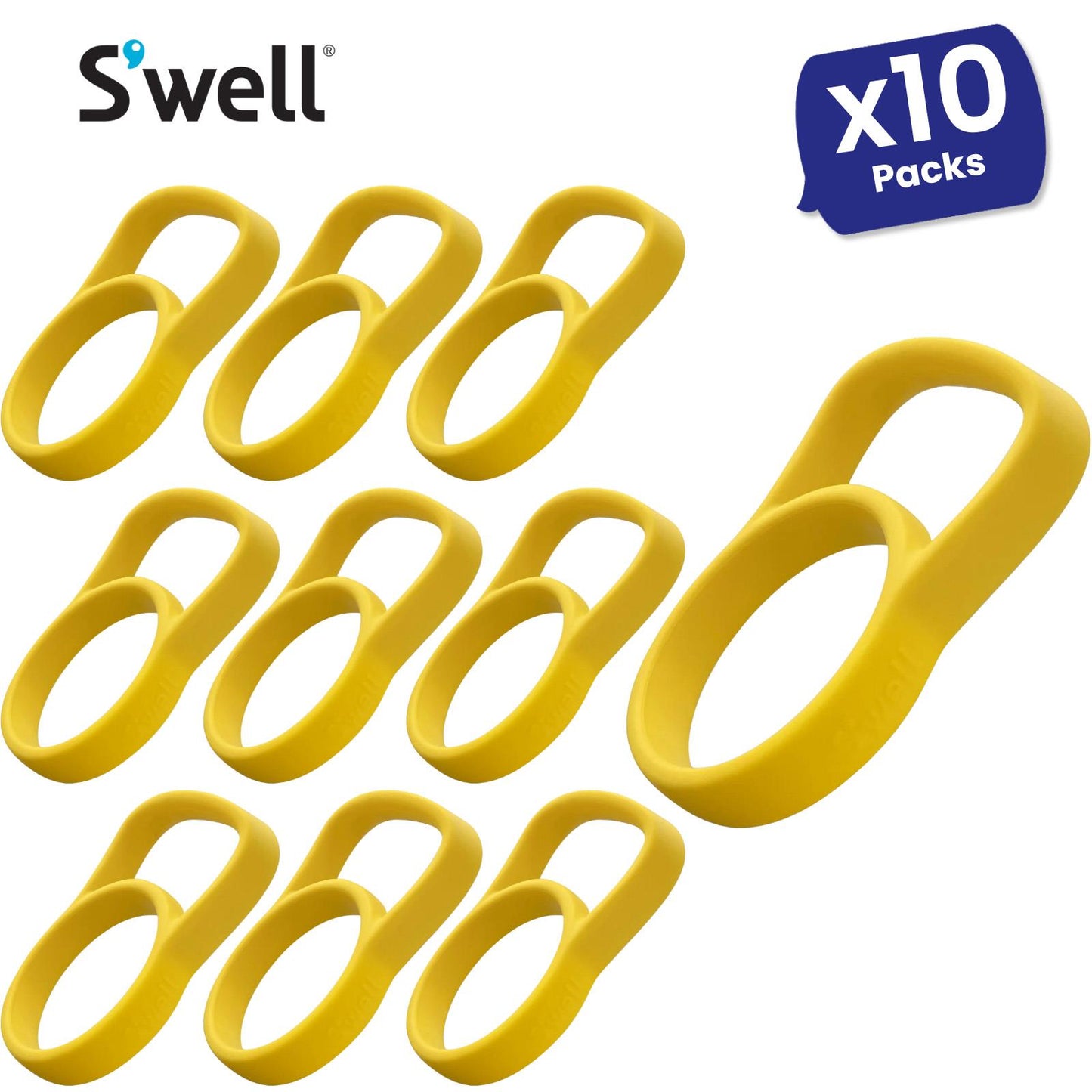 S'well Traveler Handle Silicone Bottle Grip Carry Accessory, Yellow