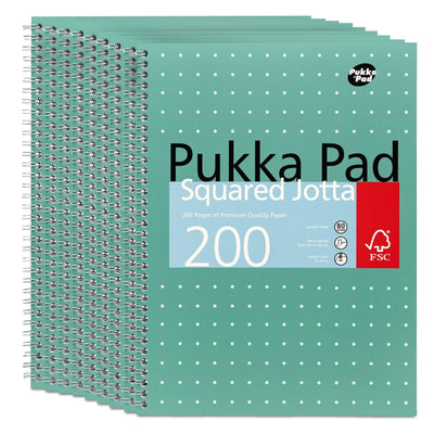 9x Pukka Pad A4 Metallic Squared & Lined Notebooks 200 Pages 80GSM Wirebound