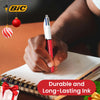 Bic 4 Colour Shine - Christmas Blister 1 Gold, 1 Silver, and 1 Red Pen