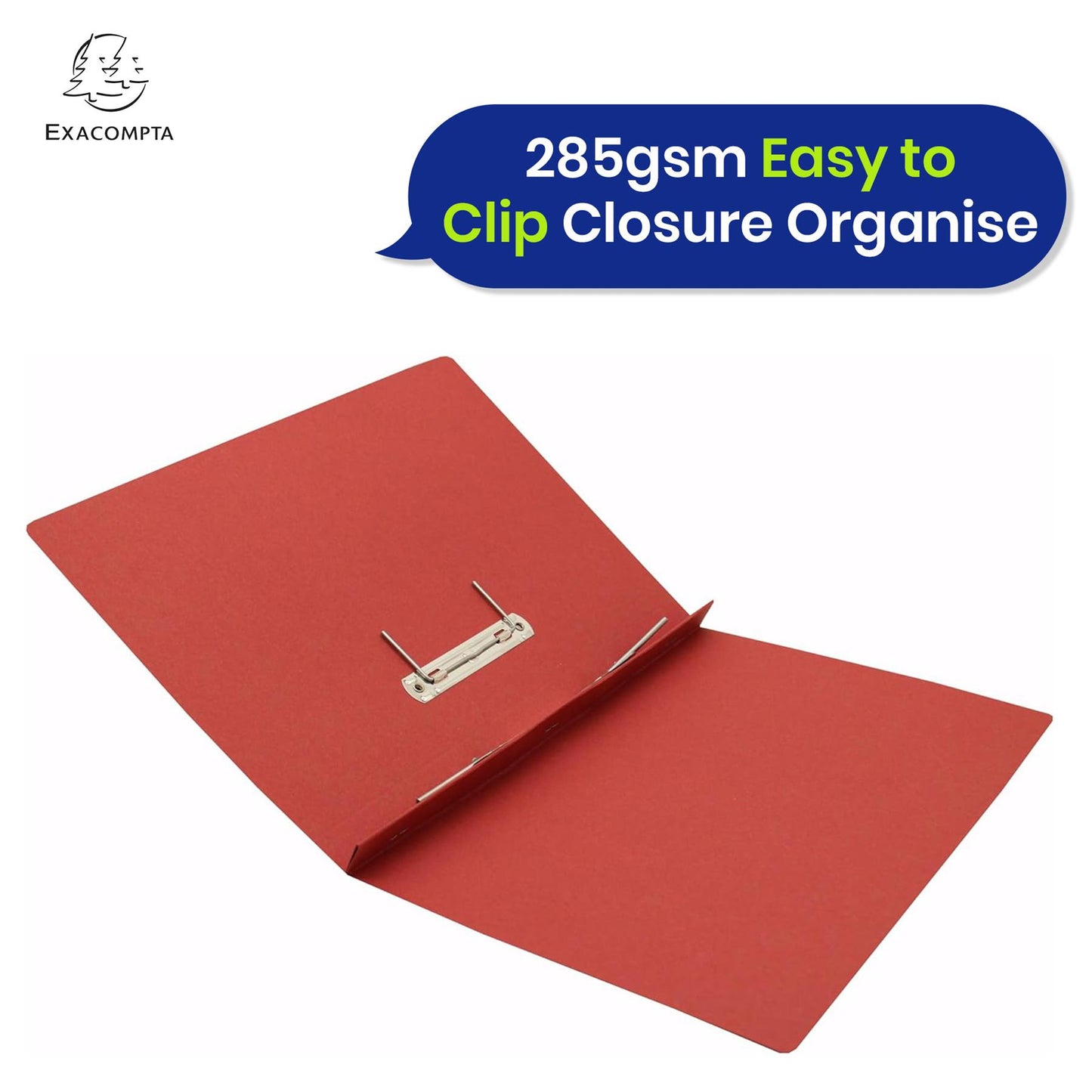 Exacompta Guildhall Spring Manilla Transfer File, 285gsm Blue Angel Certified Folder, Pack of 25