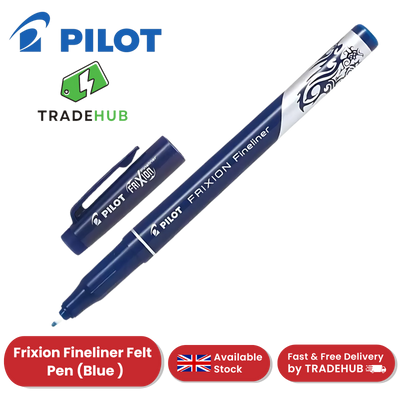 Pilot Frixion Fineliner Felt Pen Blue - Erasable Writing for Smooth Precision