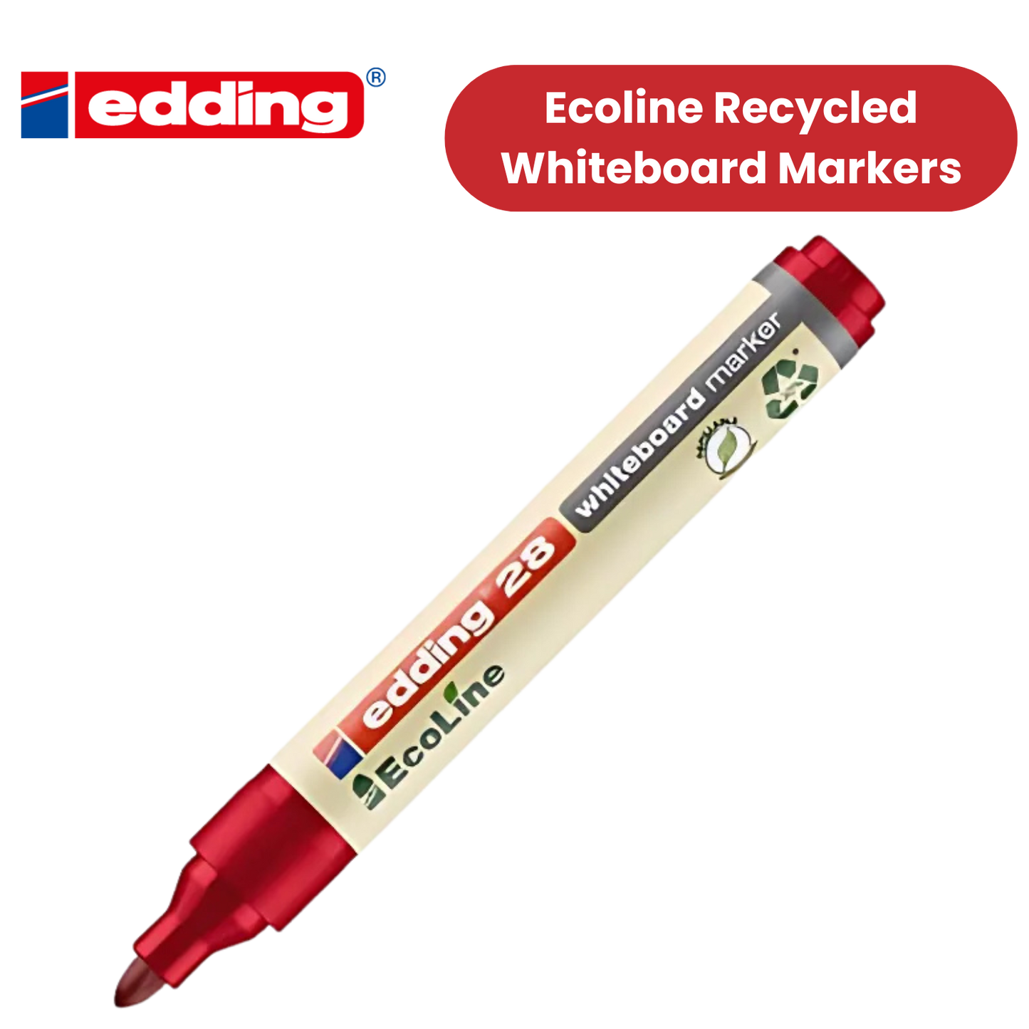 edding 28 Ecoline whiteboard marker - red  - round tip 1.5-3 mm