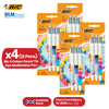 BIC 4 Colour Tie Dye Ballpoint Pens - Retractable Coloured Ballpoint Pens for Projects