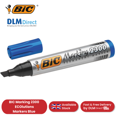 BIC Marking 2300 ECOlutions Permanent Chisel Tip Markers Blue - Single Pen