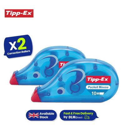 Tipp-Ex Pocket Mouse Correction Tape Roller 5mm x 10m - Pack of 2