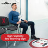 Durable Red Floor Sticker - 43cm Self-Adhesive ‘Keep Your Distance’ 1.5–2m Safety Decal for Shops