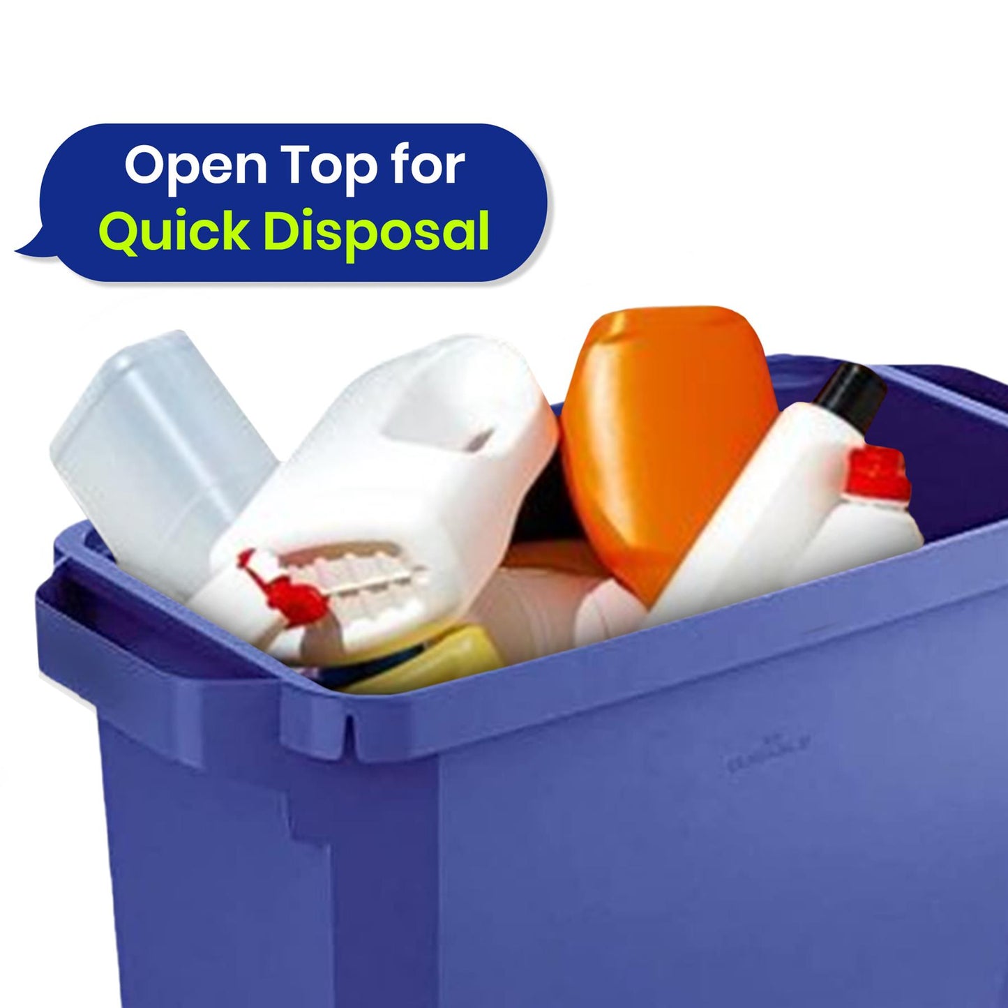 110L Bin Bags 25 Pack and 60L DURABIN Waste Bin Blue Bundle Strong Recycled Plastic Set