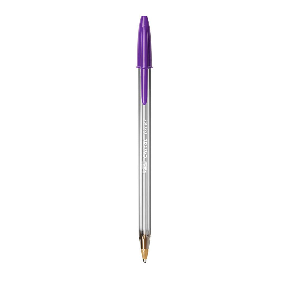 BIC Cristal Original Ballpoint Pens Medium Point (1.0 mm) - Multi Colour, Pouch of 10