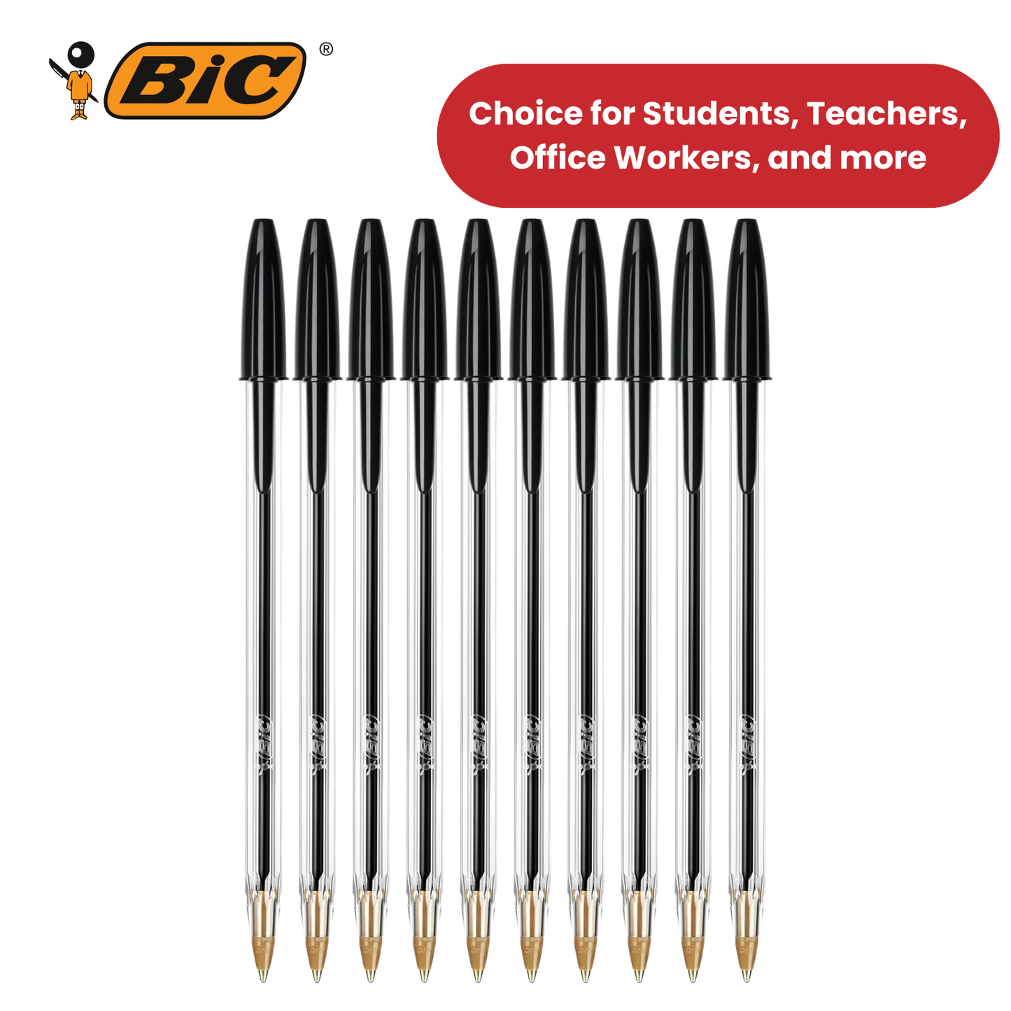 BIC Cristal Original Ballpoint Pens Black - Box of 100