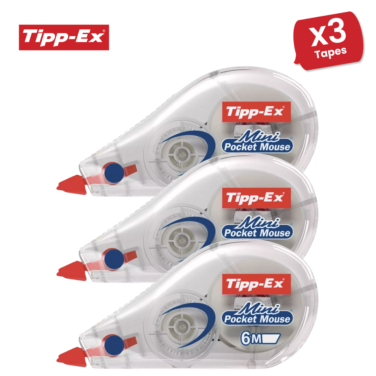 Tipp-Ex Mini Pocket Mouse Correction Roller - Ideal for Quick Edits, Pack of 1