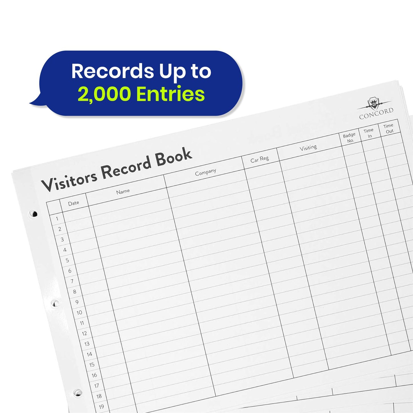 Visitor Book Refill A4 Sign-In Sheets with Durable Paper for Offices and Schools