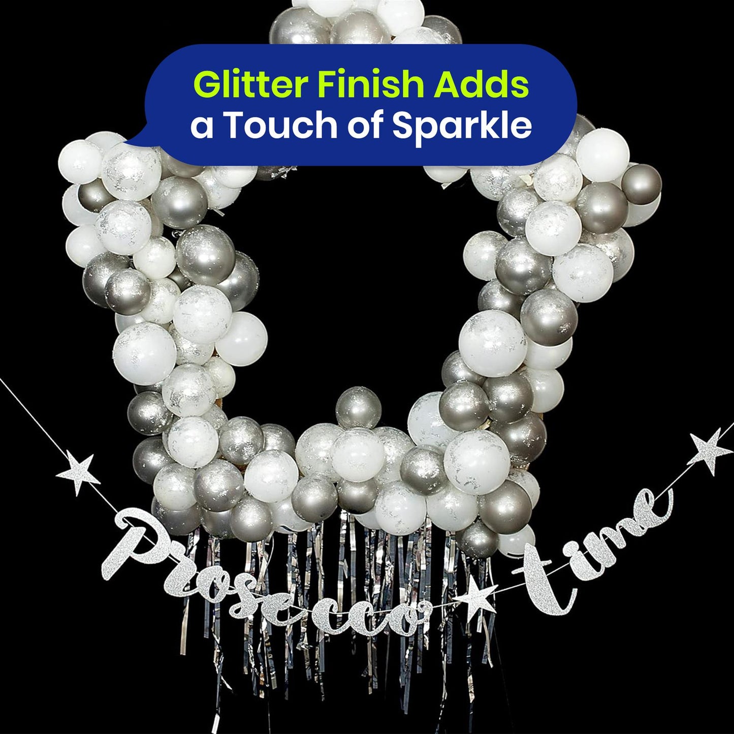 Happily Ever After Future Mrs Prosecco Time Garland Pack Foil Finish Party Decor