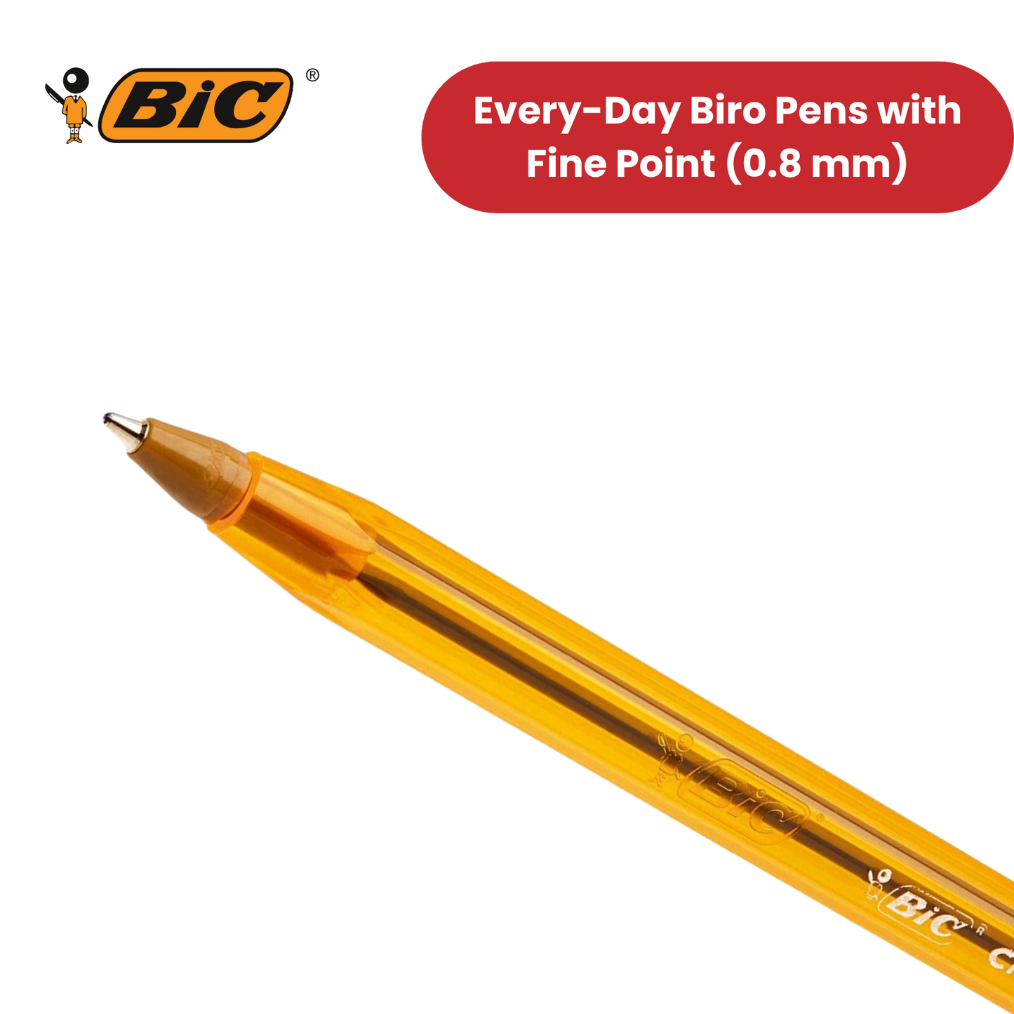 BIC CRISTAL FINE BALL POINT PEN BLACK - PACK OF 50 - 1 to 5 Packs