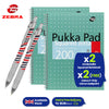 Pukka Pad A4 Metallic Squared 200 Page Notebook with Free Zebra Ballpoint