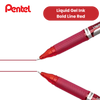 Retractable EnerGel rollerball pen ideal for everyday use. Quick drying, smooth flowing EnerGel ink, suitable for right or left-handed writers. Reduces smudging on hands and paper. Transparent barrel for easy view of remaining ink. Soft latex-free grip –