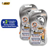 BIC Flex 5 Hybrid, Men's 5-Blade Razors, Precision Blade for Accuracy, Pack with 1 Handle and 4 Refills