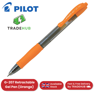Pilot G-207 Retractable Gel Rollerball Medium Orange - Pack of 1 - 1 to 36 Packs