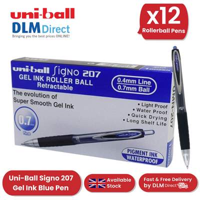 UNIBALL UMN207 SIGNO RETRACT RB GEL BLU - Pack of 12 - 1 to 5 Packs