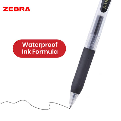 Zebra Gel BallPoint Plastic 0.7mm Fine Tip Retractable Pen, Quick Dry Pens for Schools (Pack of 12)