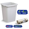 110L Bin Bags 25 Pack and 90L DURABIN Grey Waste Bin Bundle Strong Recycled Plastic Set
