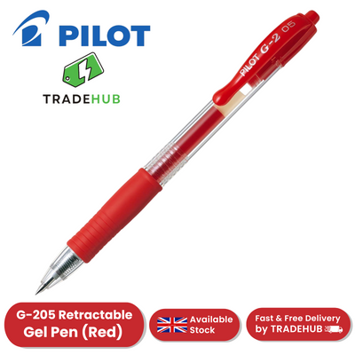 Pilot G2 05 Fine Point Red Gel Refillable, Long-Lasting Ink for Office & School