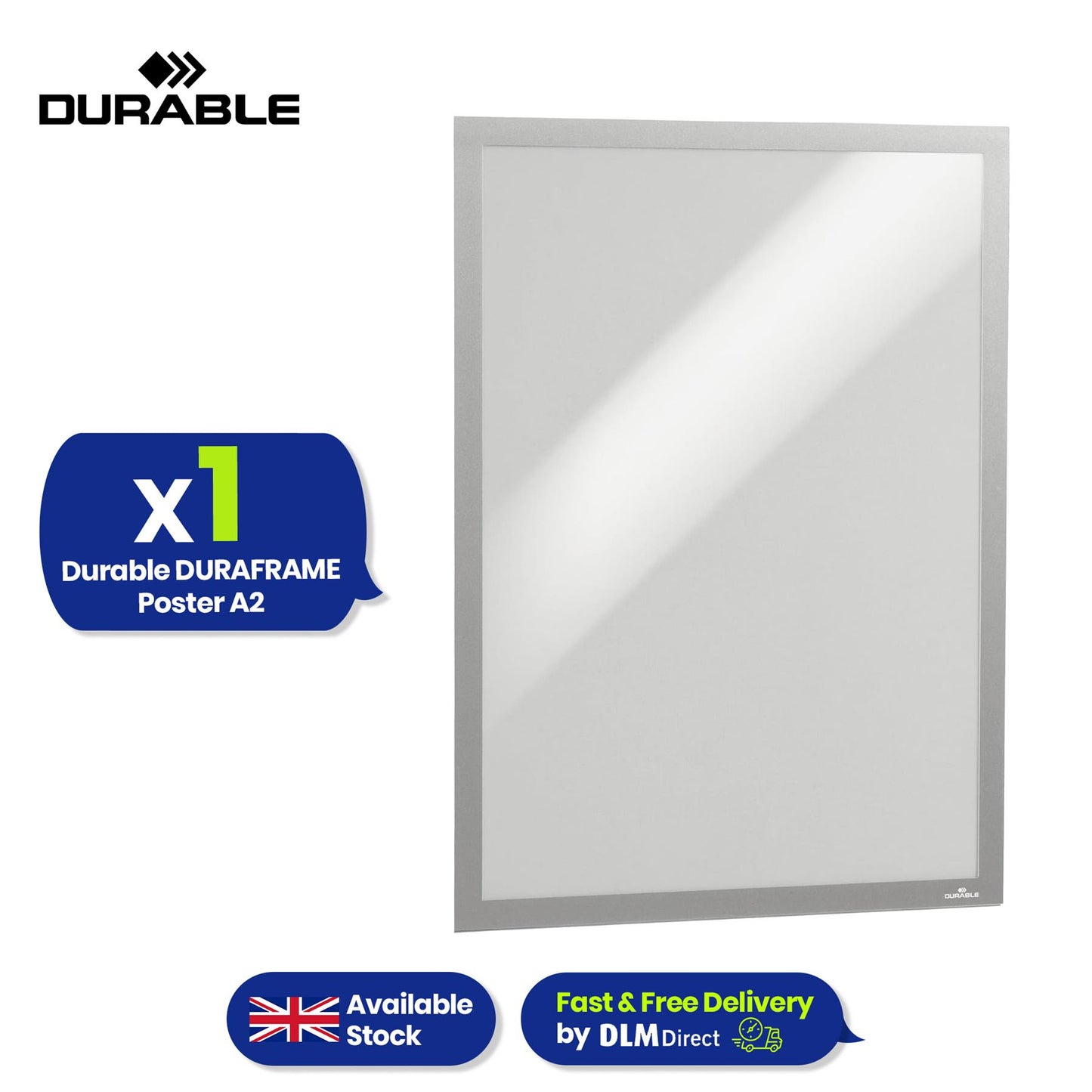 A2 Magnetic Poster Frame UV Resistant Peel & Stick Silver Display Frame for Paintings Photos Notices Ads Certificate
