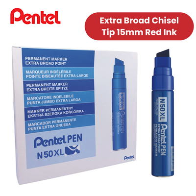 PENTEL  N50XL PERMANENT MARKER BLUE - Pack of 6