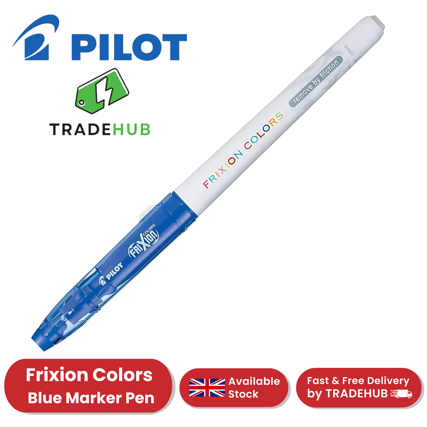 Pilot Frixion Colors Blue Erasable Gel Ink Markers for Smooth & Creative Writing