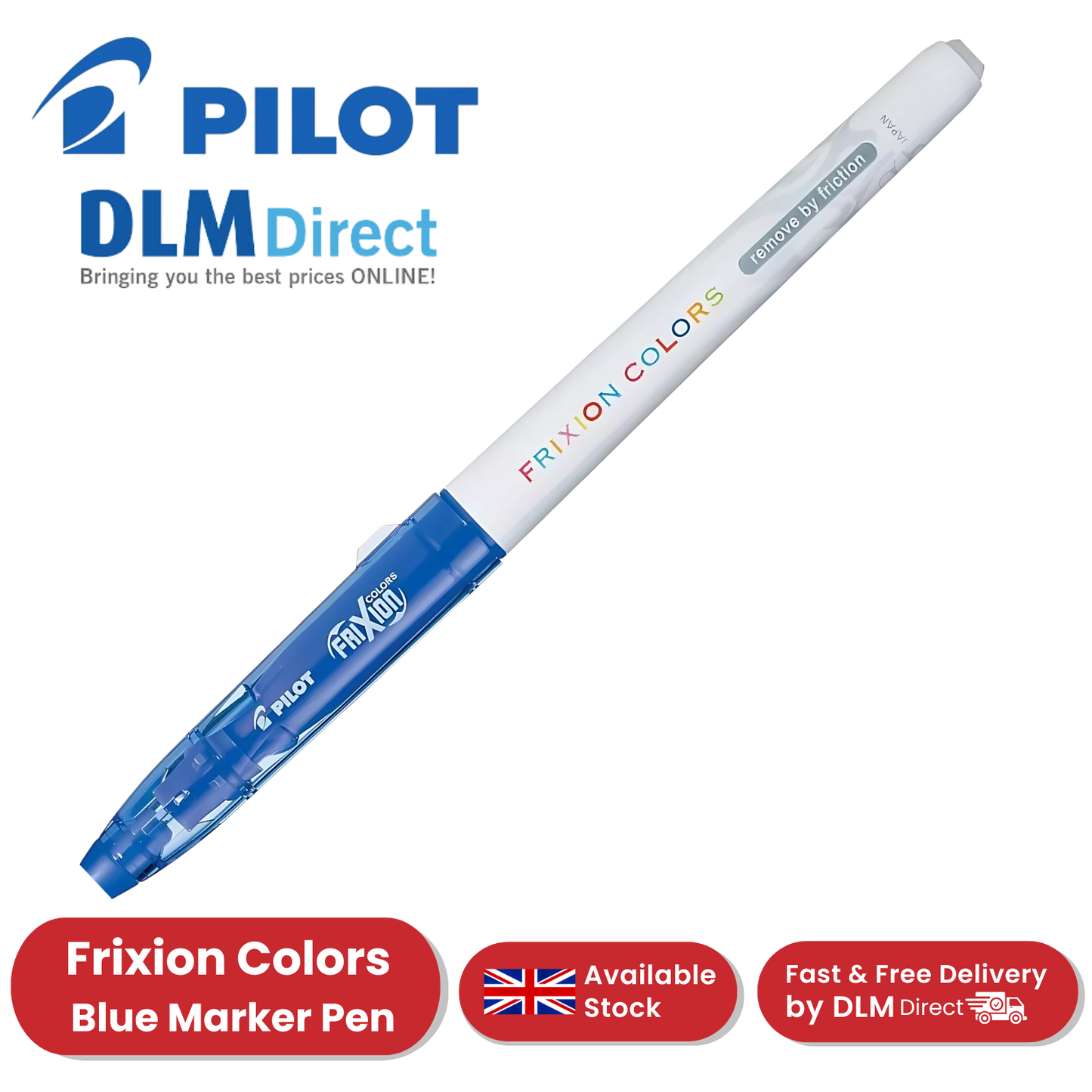 Pilot Frixion Colors Blue Erasable Gel Ink Markers for Smooth & Creative Writing