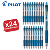 Pilot G-207 Retractable Gel 0.7 mm Medium Point Rollerball Pen - Metallic Blue
