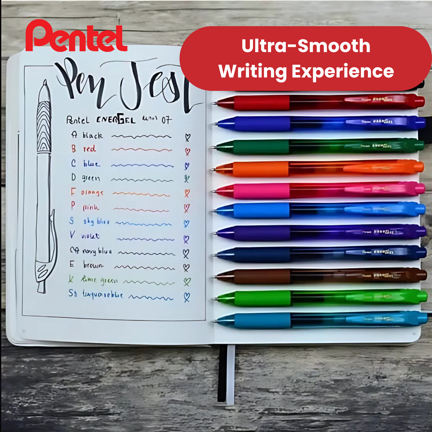 Pentel EnerGel X BL107 - Pack of 12 - Blue