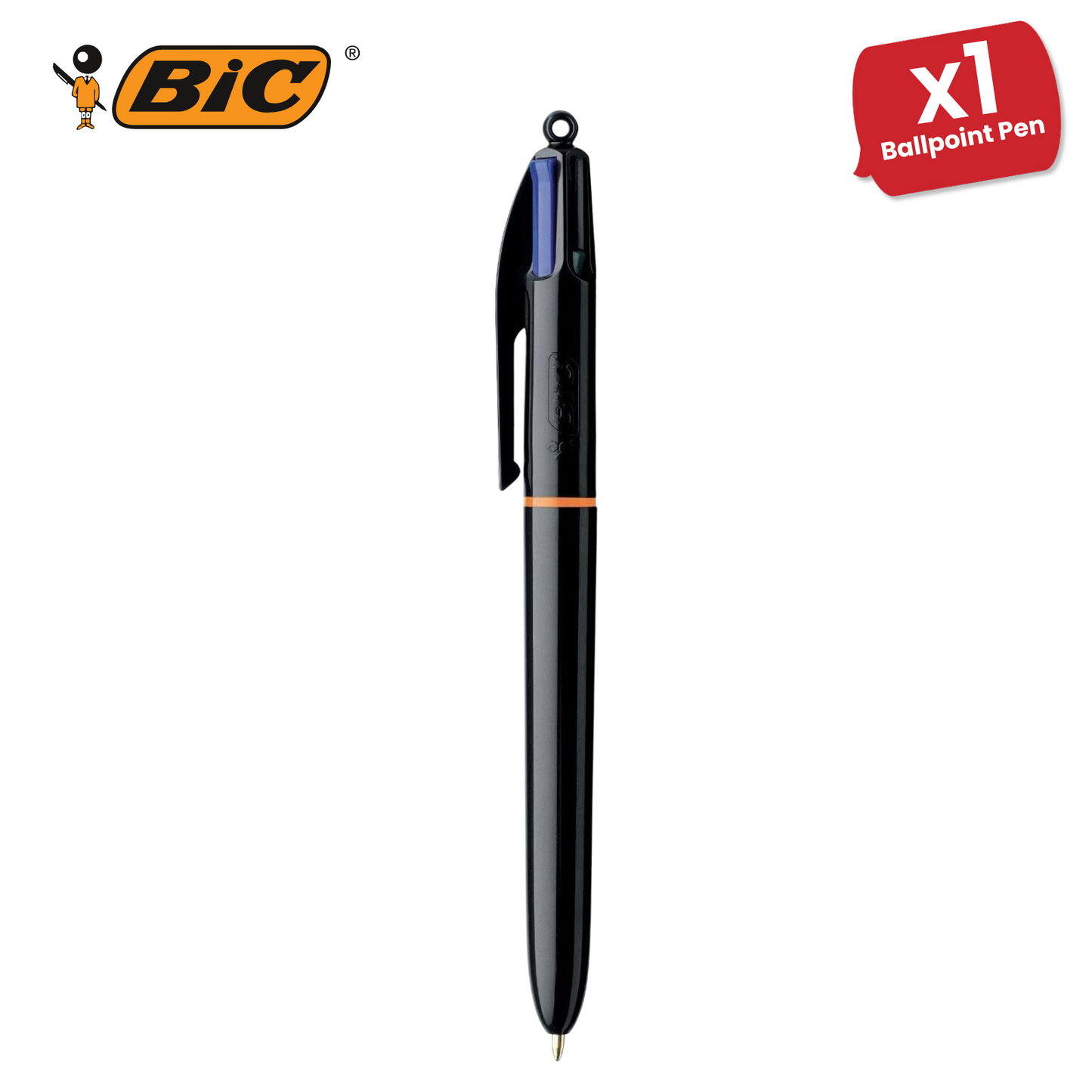 Bic 4 Colours Pro Ballpoint Pen 1.0mm - Single Pen