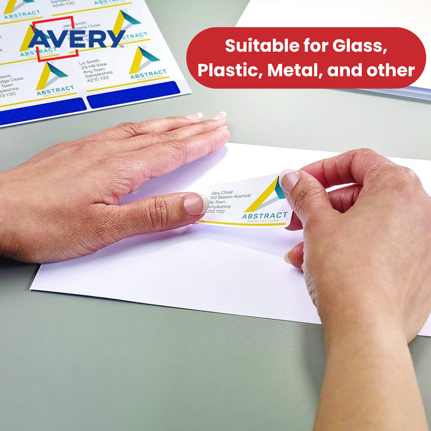 Avery L7161-40 Address Labels,720 Per Sheet, 63.5 x 46.6 mm, Permanent - 1 to 5