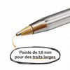 BIC Cristal Original Ballpoint Pens Medium Point (1.0 mm) - Multi Colour, Pouch of 10