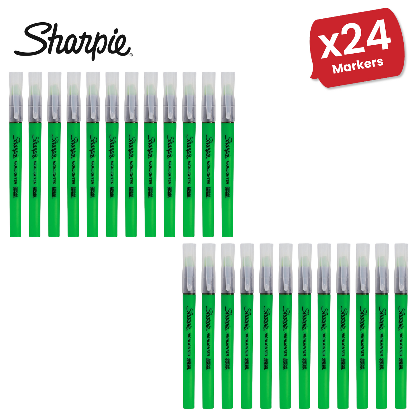 Sharpie Highlighter Clearview - Chisel Tip - Green  - Single