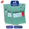 4x Pukka Pad A4 Metallic Squared & Lined Notebooks 200 Pages 80GSM Wirebound