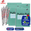 Pukka Pad A4 Metallic Squared 200 Page Notebook with Free Zebra Ballpoint