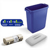 DURABIN 60L Blue Bin Set & Grey Lid and 25x 110L Recycled Bin Bags