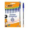 BIC Cristal Blue Pens 1.0mm Medium Tip Pack of 10 Ballpoint Pens