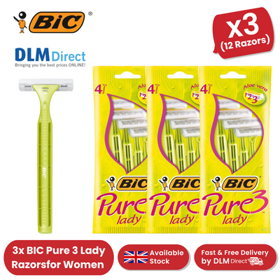 Bic Pure 3 Lady Shavers - 3 Packs