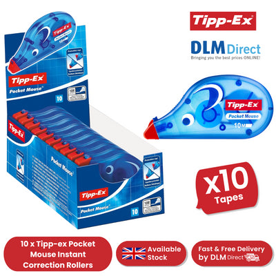 Tipp-Ex Pocket Mouse Correction Tape Roller 5mm x 6m - Pack of 10