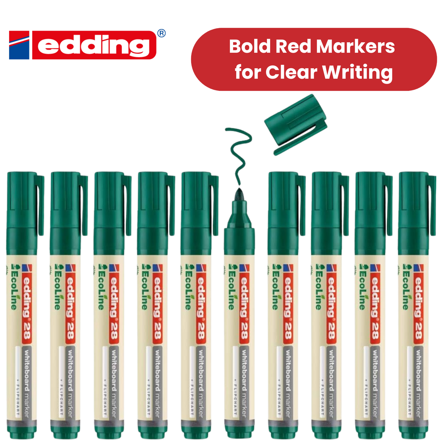 edding 28 Ecoline whiteboard marker - green - round tip 1.5-3 mm